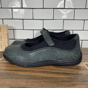 DREW Rose Womens Size 8 Shoes Gray Leather Orthopedic Comfort Mary Janes